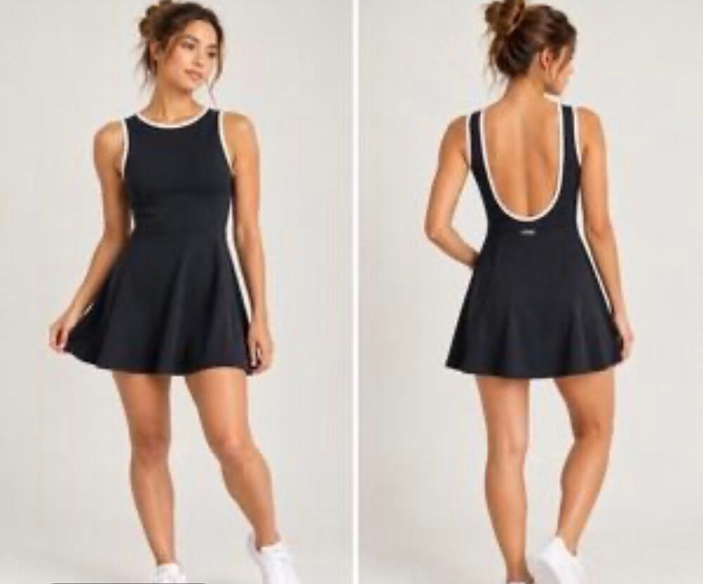 Abercrombie & Fitch YPB sculptLUX or active travel/tennis dress. In Black Size L